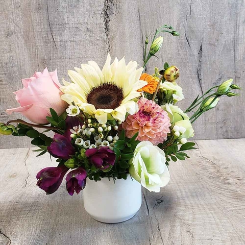 Flower Bowl Flower Arrangement - Elderberry Floral