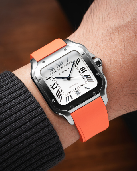 Santos de Cartier MM用 DELUGS製 レザーストラップ Santos de Cartier Rubber CTS – Delugs
