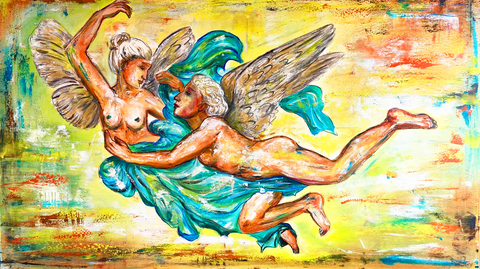 psyche-eros-gemaelde-griechische-mythologie-bilder-handgemalt-acrylbild-140x70