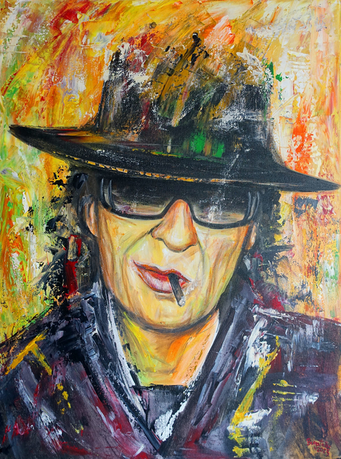 Handgemaltes Udo Lindenberg Gemaelde Auftragsmalerei