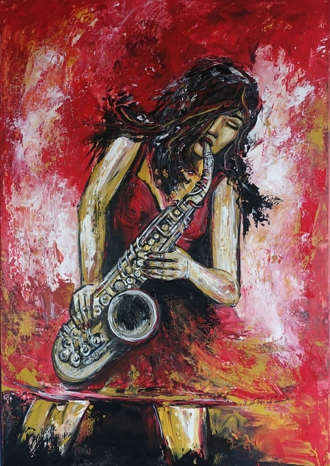 Saxophonspielerin Knecht