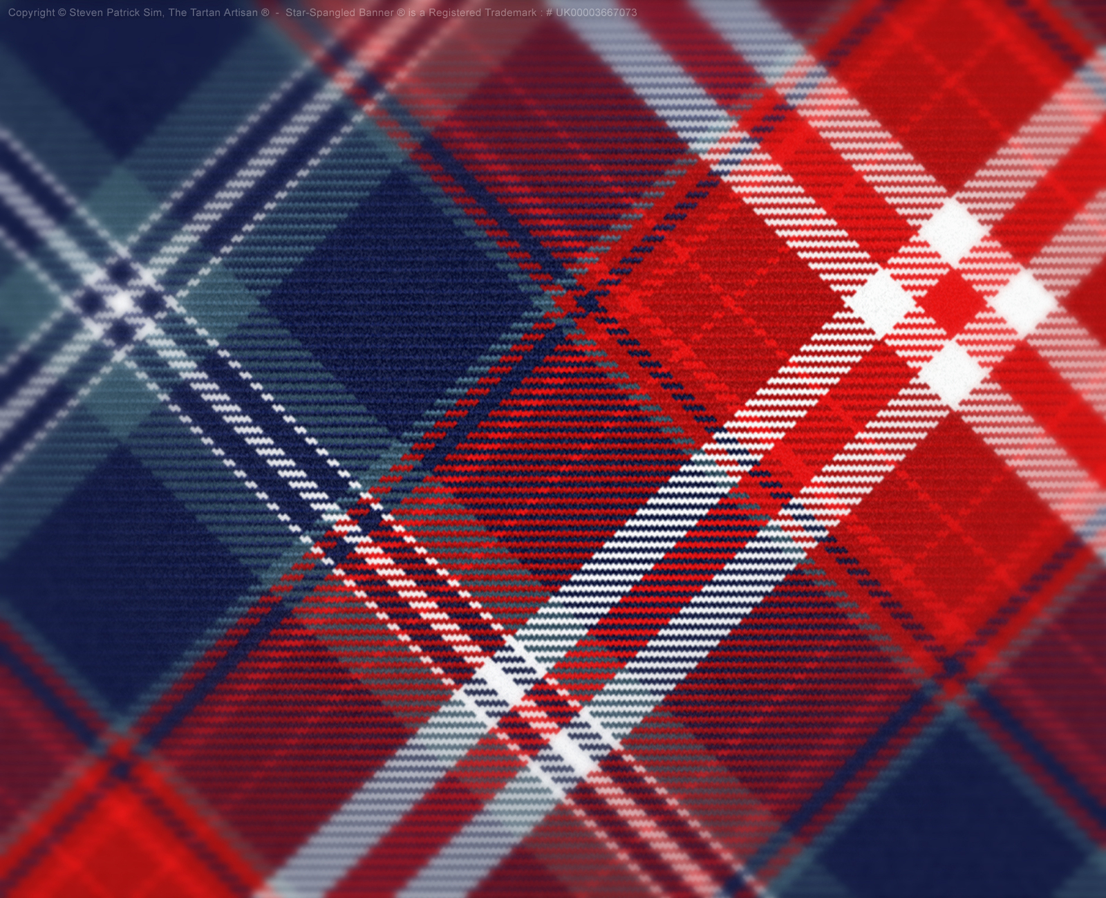 Star-Spangled Banner Tartan Details in the woven woollen Threads