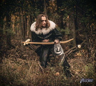 white wolf champion loup blanc costume gn grandeur nature larp viking ragnarok larp bow foam  6 