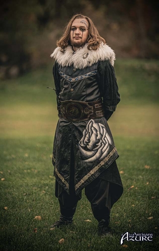 white wolf champion loup blanc costume gn grandeur nature larp viking ragnarok larp bow foam  7 