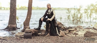 scholarly inquisitors artisans azure medieval larp bicolline duo black white mage wizard  