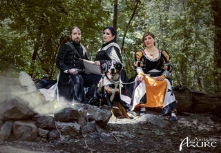 scholarly inquisitors artisans azure medieval larp bicolline duo black white mage wizard    5 