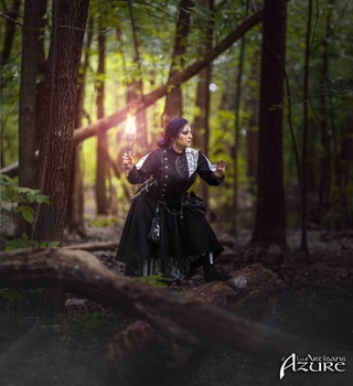scholarly inquisitors artisans azure medieval larp bicolline duo black white mage wizard    12 
