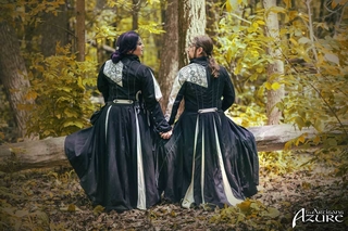 scholarly inquisitors artisans azure medieval larp bicolline duo black white mage wizard    9 